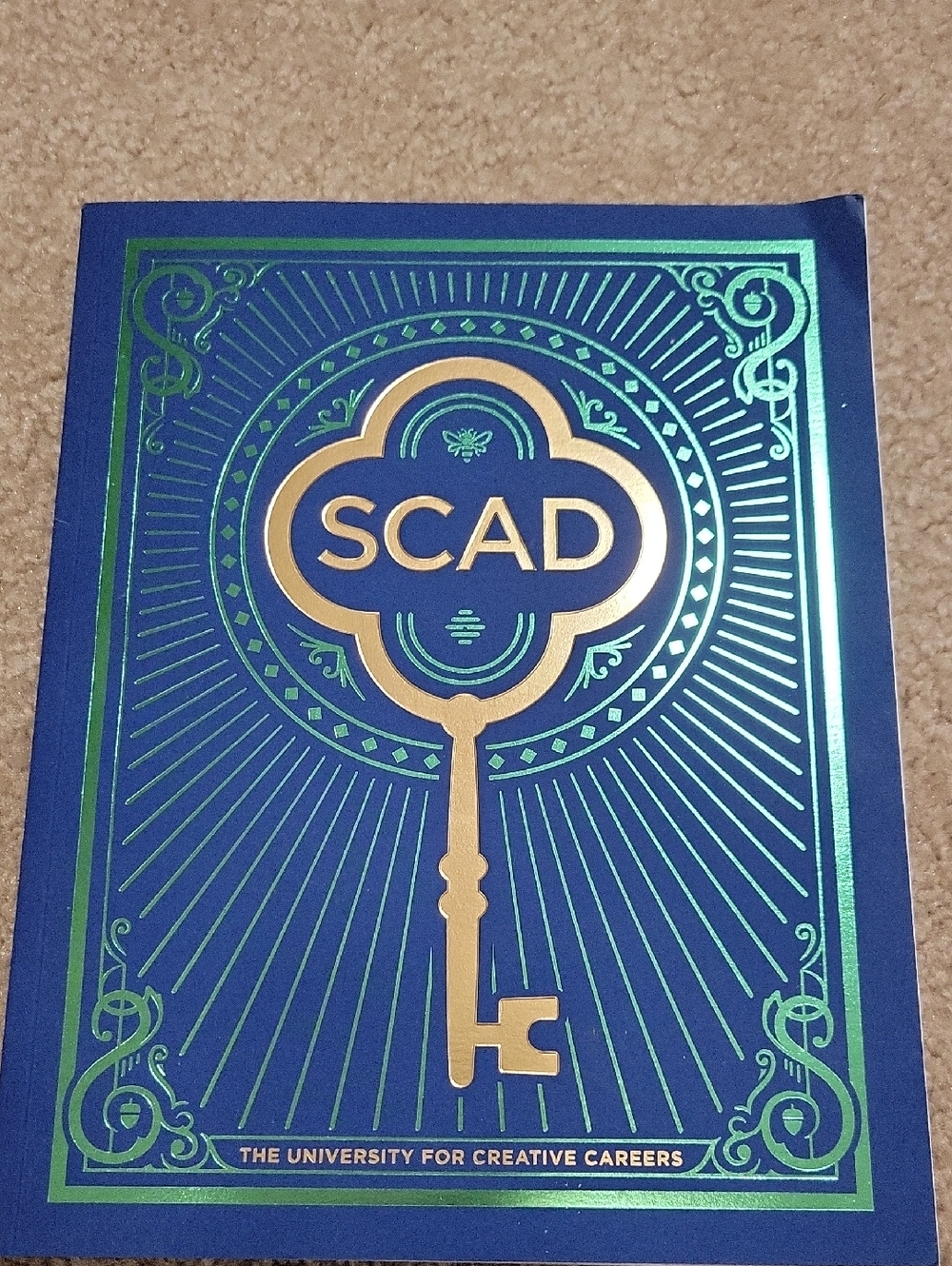 SCAD Gold & Blue Key Foil Poster
